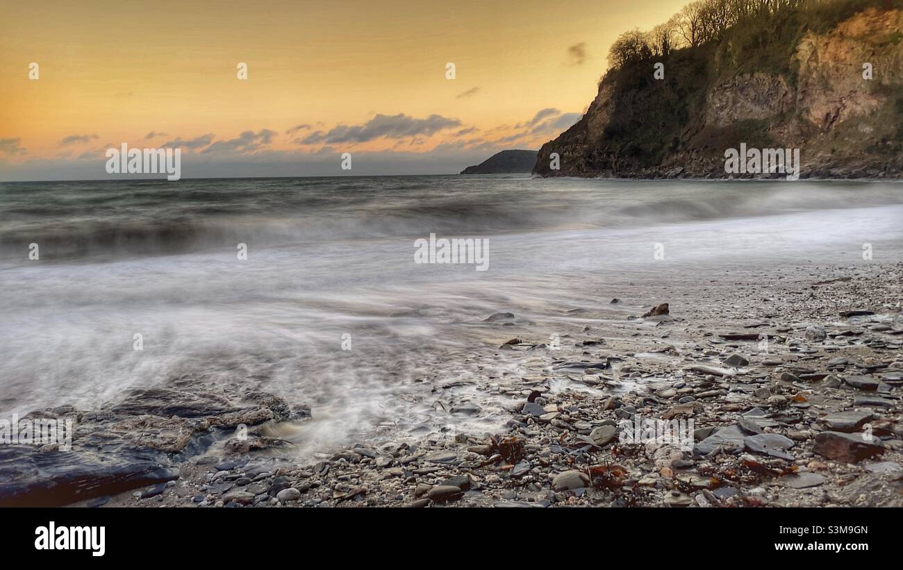 South Cornish coast at dusk - Smartphone Captured Stock Image