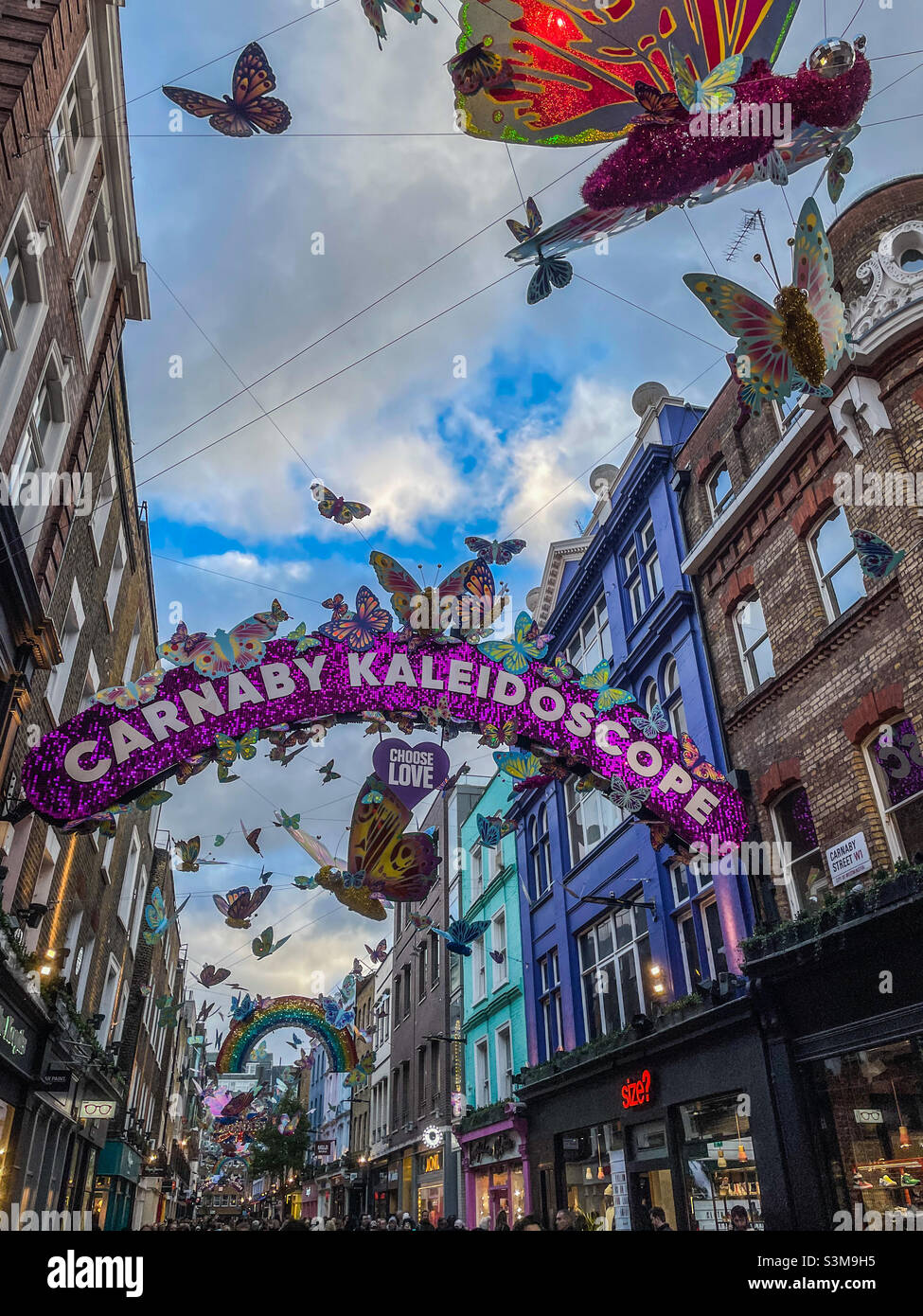 Carnaby Street at Christmas - Smartphone Captured Stock Image