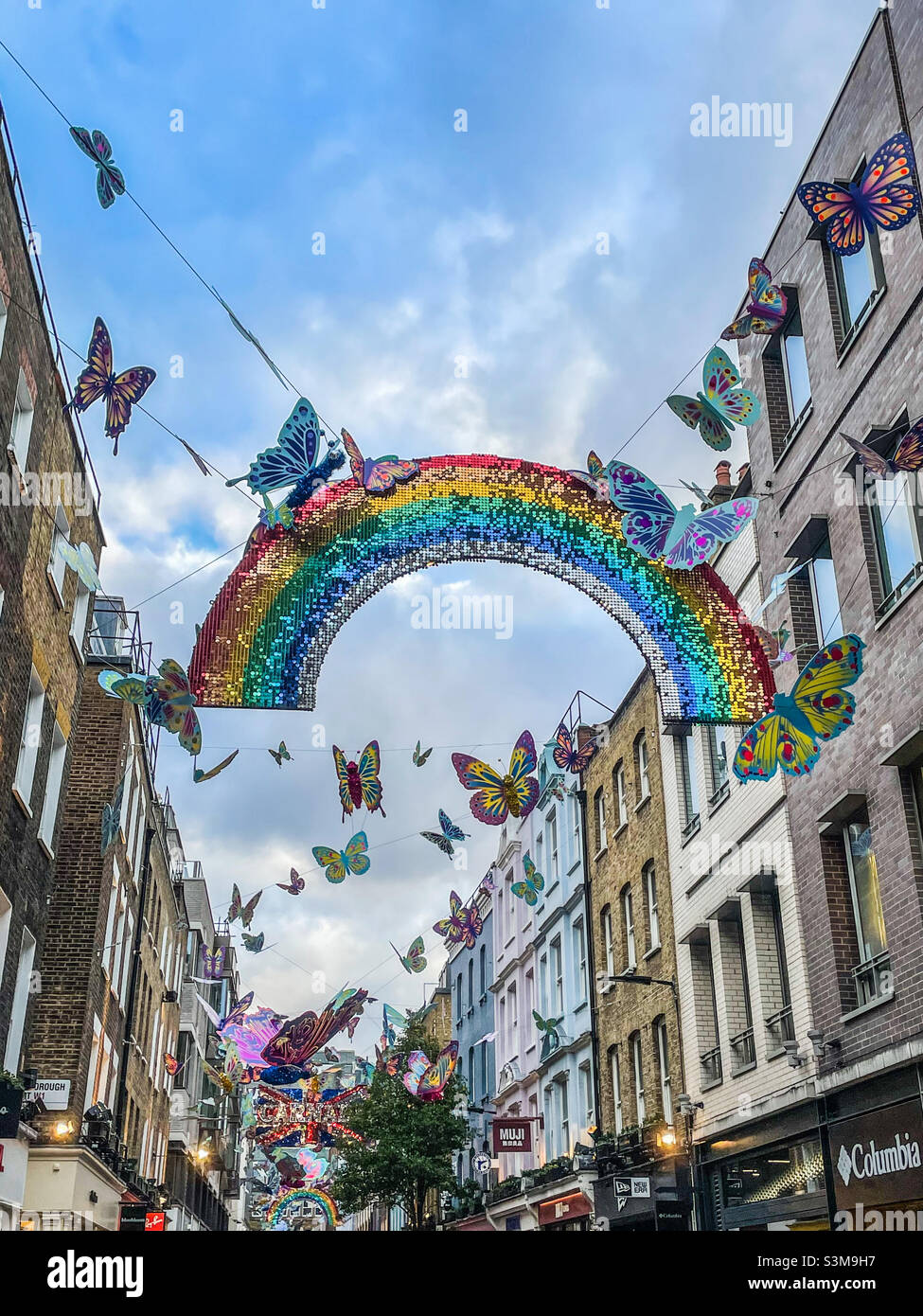 Carnaby Street at Christmas - Smartphone Captured Stock Image