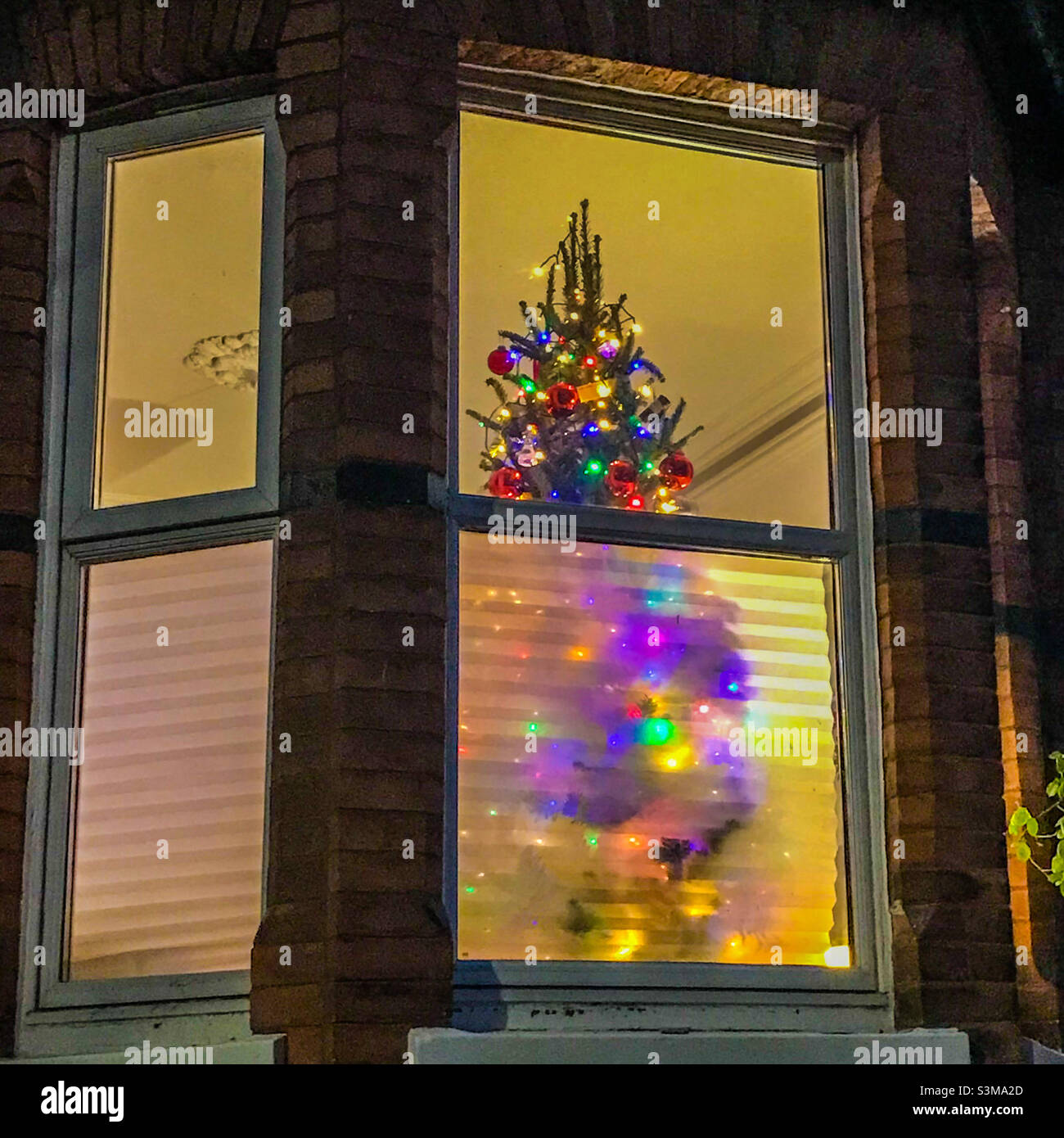 Festive Christmas house - Smartphone Captured Stock Image