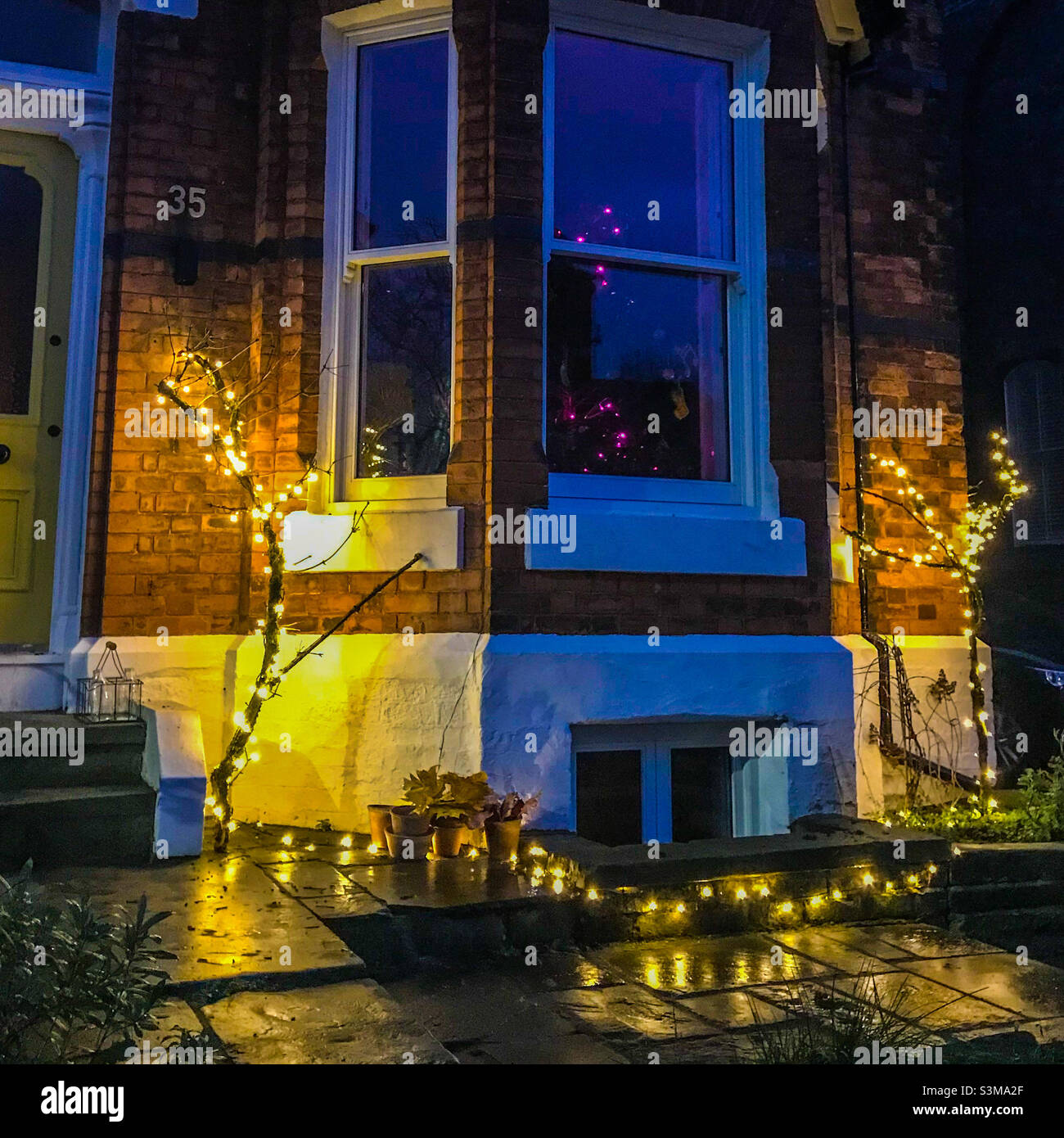 Festive Christmas house - Smartphone Captured Stock Image