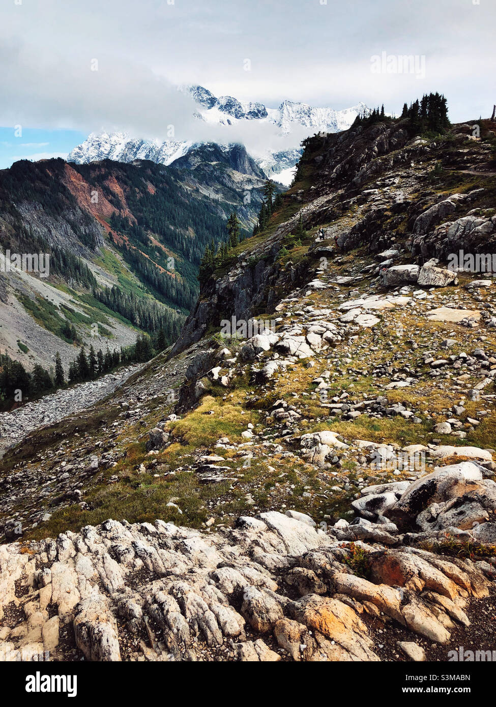 Way to snow peaks - Smartphone Captured Stock Image