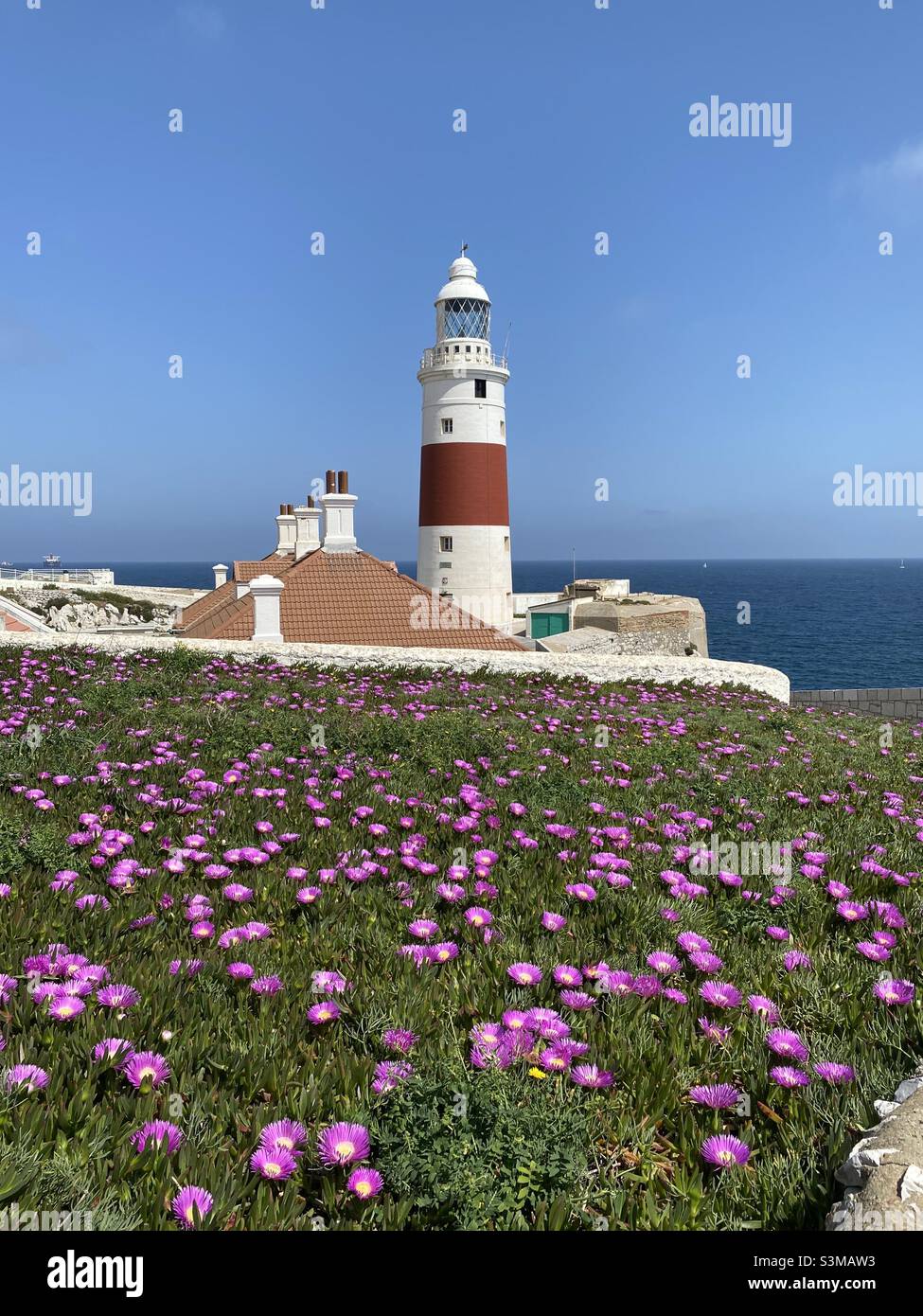 Europa point lighthouse in Gibraltar - Smartphone Captured Stock Image
