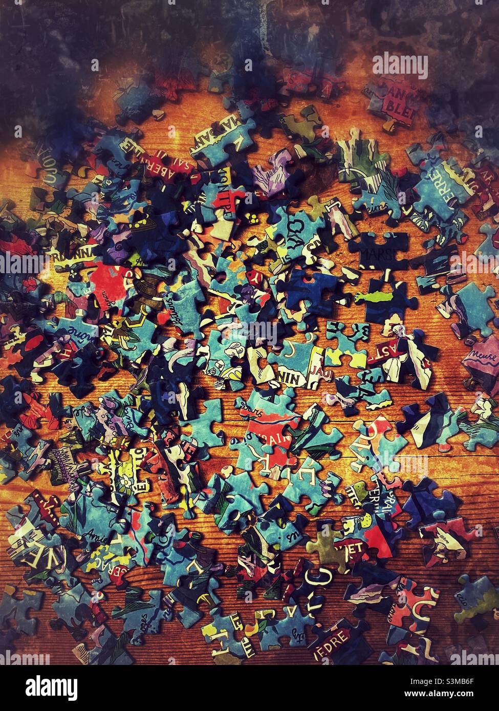 Jigsaw puzzle - Smartphone Captured Stock Image