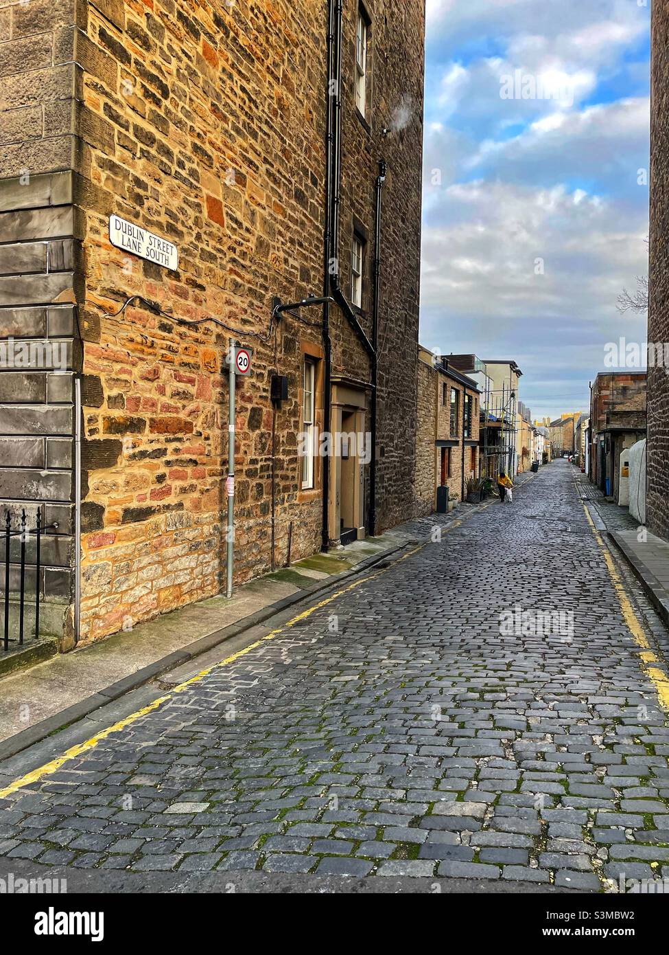 Dublin Street Lane South, Edinburgh, Scotland, December. Stock Photo