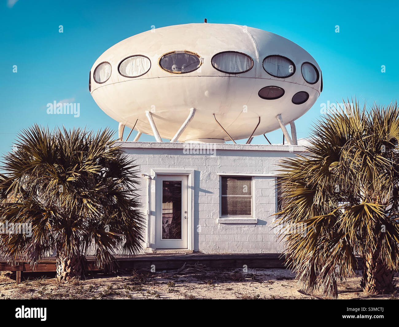 Pensacola UFO House in Pensacola Beach, Florida. - Smartphone Captured Stock Image