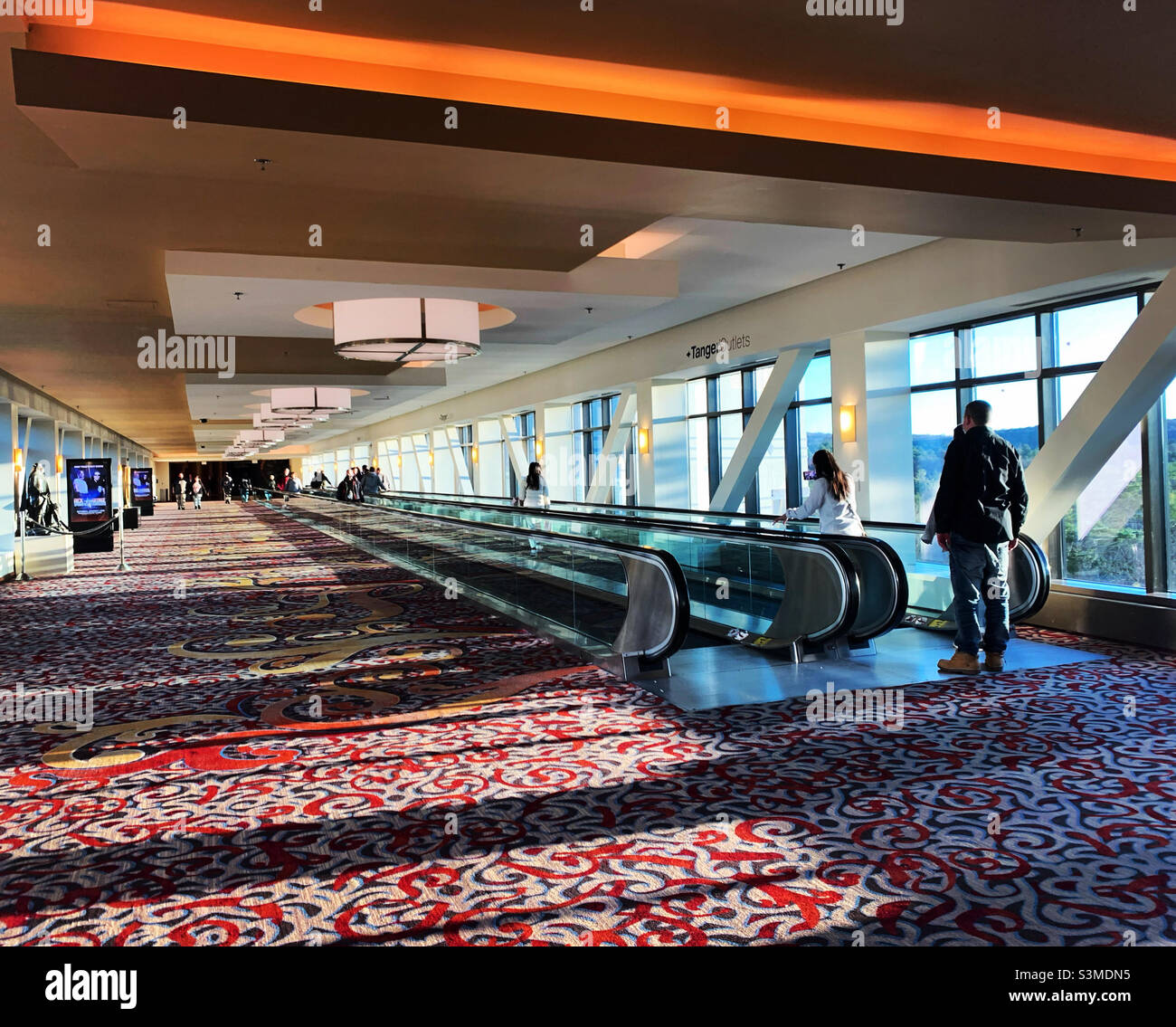 November, 2021, corridor, Foxwoods Resort Casino, Ledyard, New London County, Connecticut, United States Stock Photo