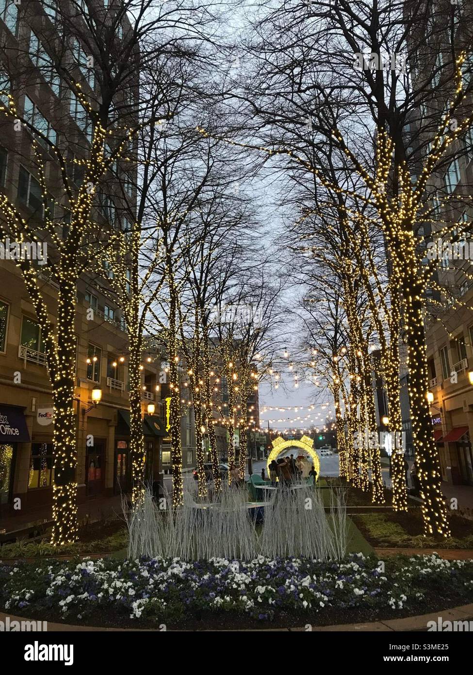 New year celebration 2022, beautiful Christmas lights Stock Photo Alamy