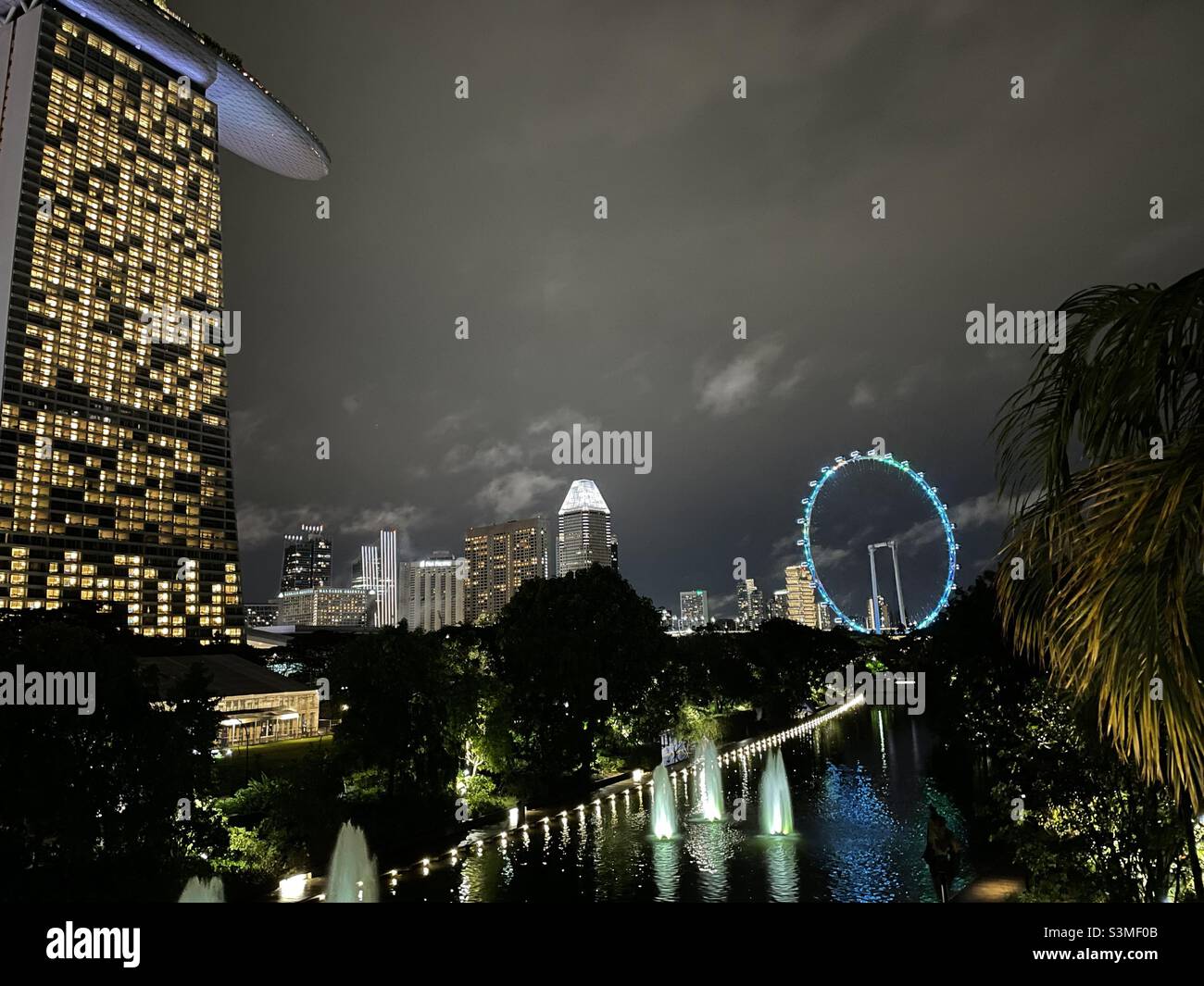 Singapore night scenery Stock Photo