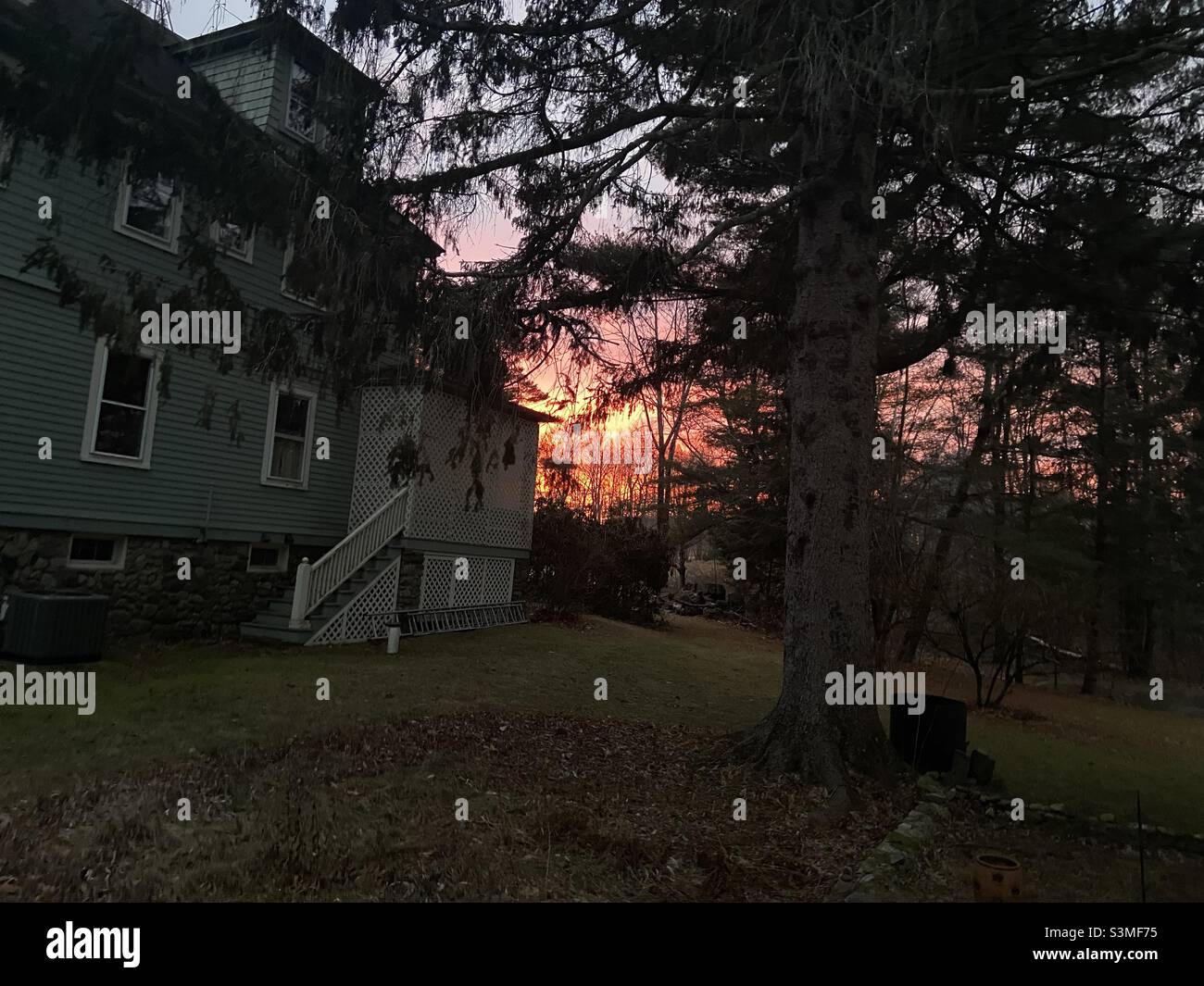 Sunset in the country - Smartphone Captured Stock Image