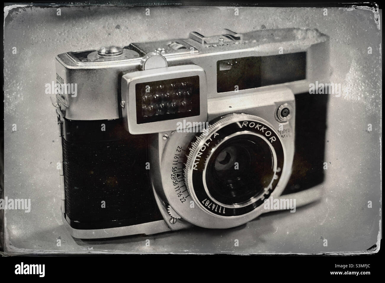 Minolta Auto Wide rangefinder film camera with a Minolta Rokkor 35mm/f2