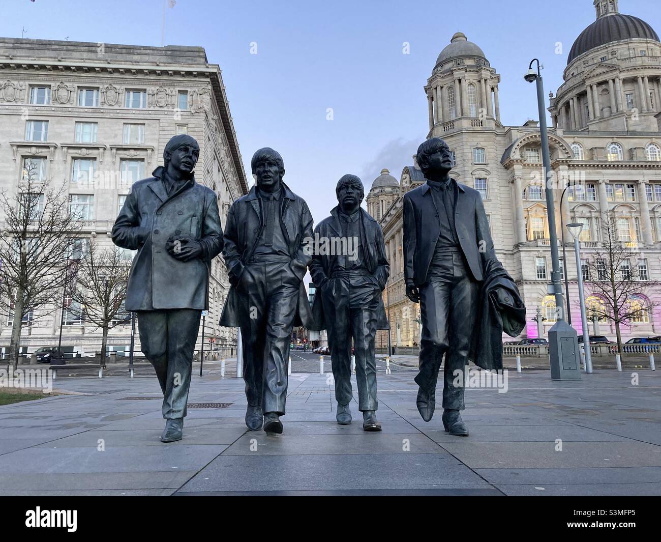 The Beetles statue in Liverpool, UK Stock Photo