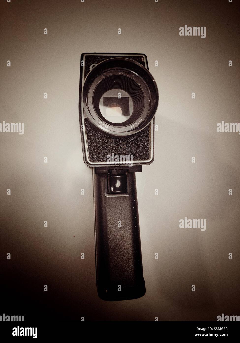 Super 8 movie camera - Smartphone Captured Stock Image