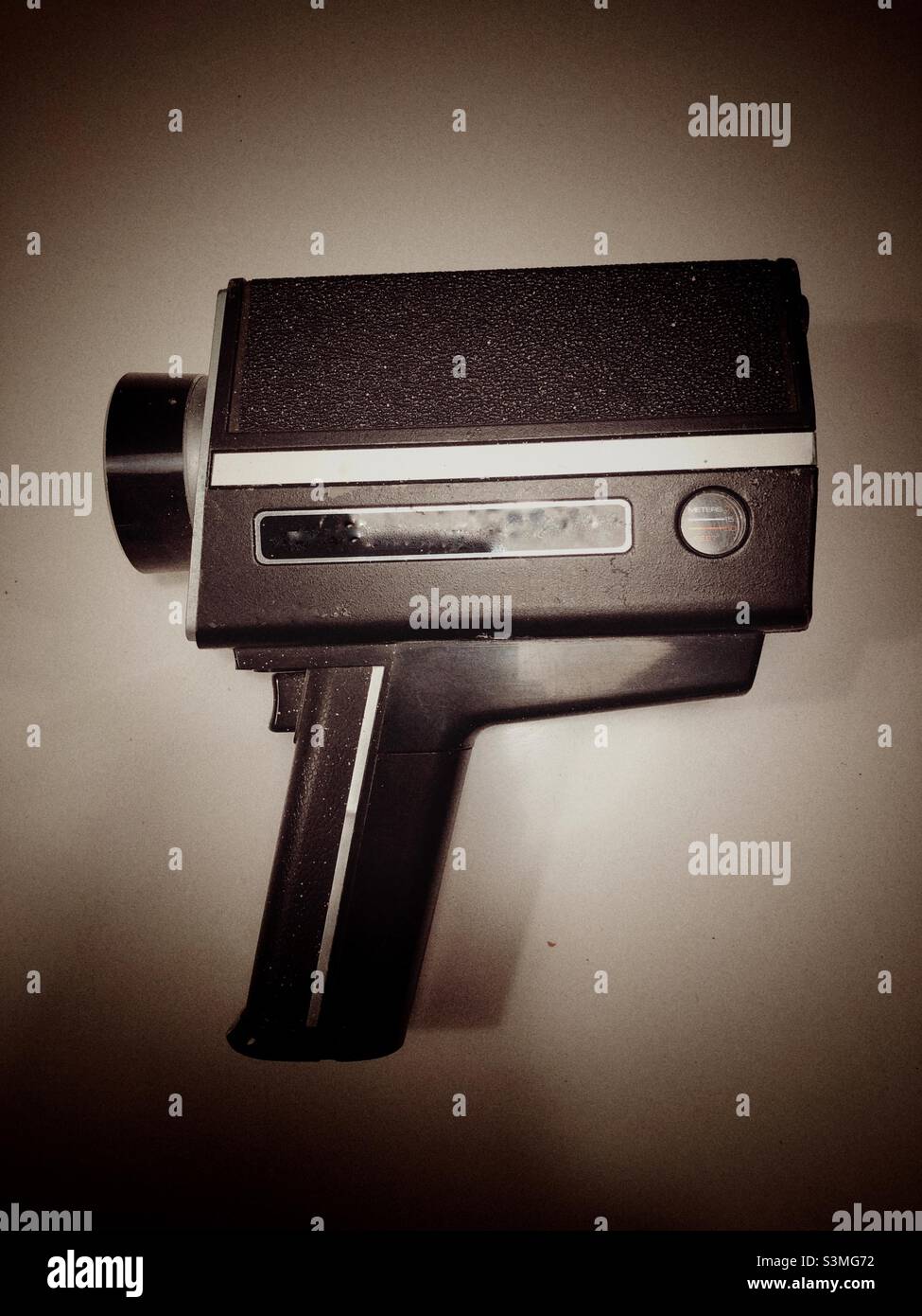 Super 8 movie camera - Smartphone Captured Stock Image