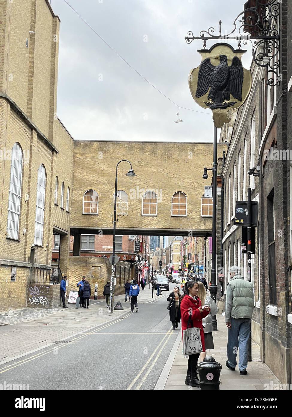 Shoreditch High Street London City life - Smartphone Captured Stock Image