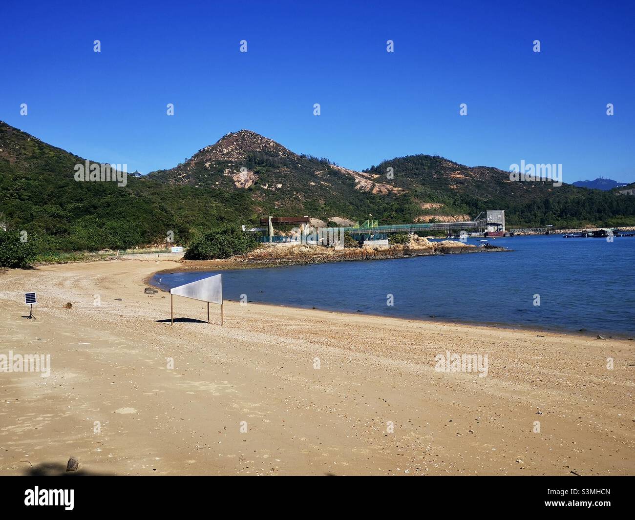 Lamma Mia art exhibition in Sok Kwu Wan, Lamma island,Hong Kong. - Smartphone Captured Stock Image