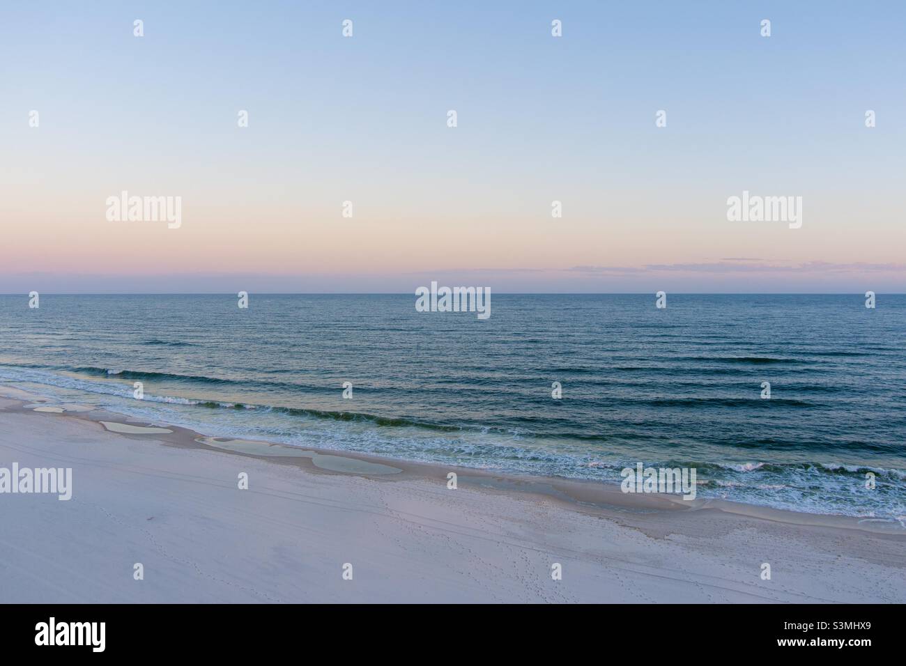 Alabama beach at sunset Stock Photo