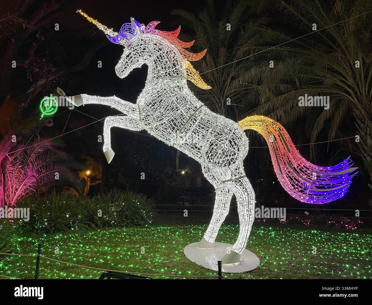 Salerno Christmas lights - Smartphone Captured Stock Image