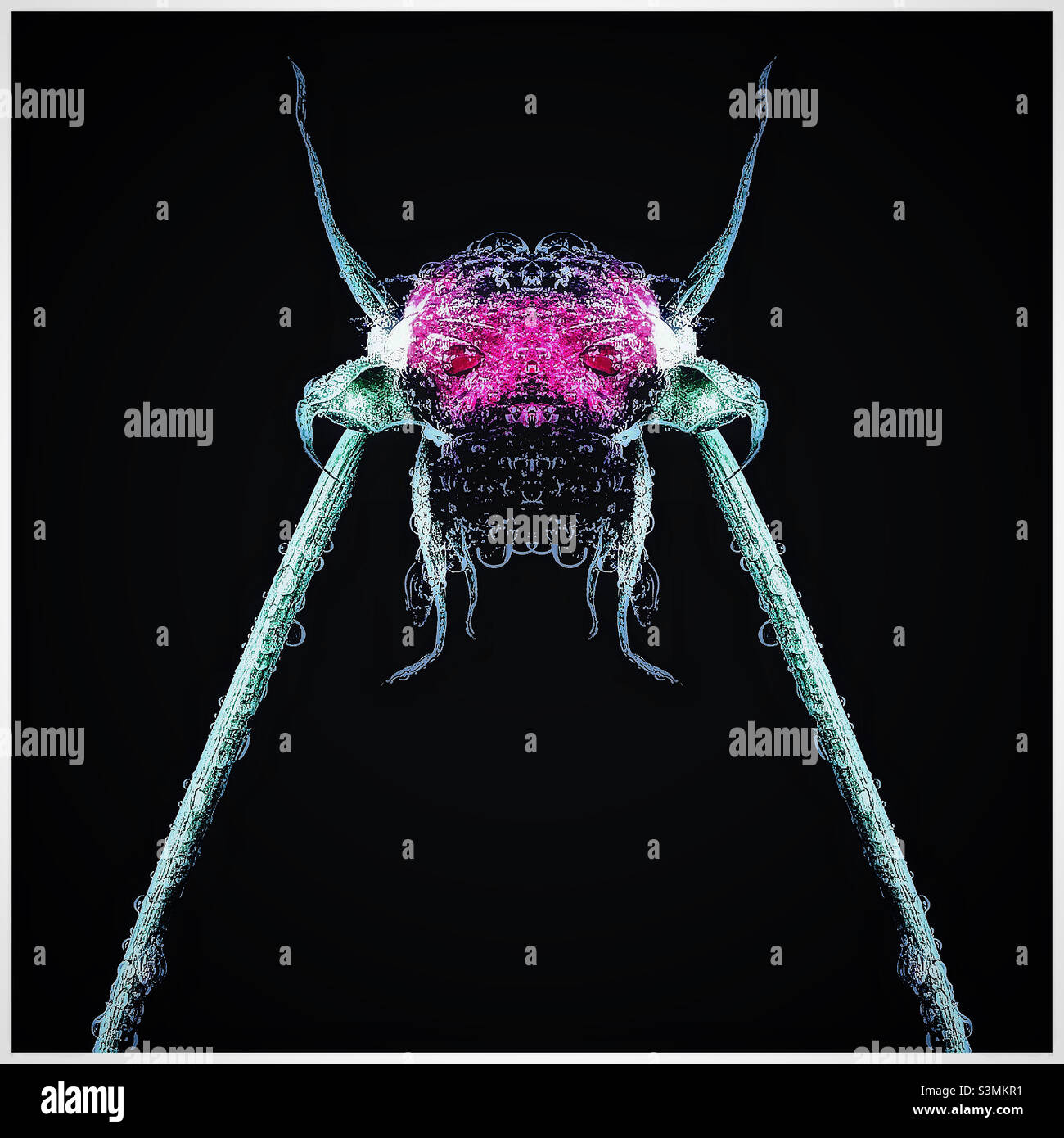 Monster image from a rose double exposure. - Smartphone Captured Stock Image