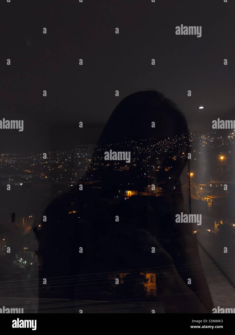 Lights of a big city - Smartphone Captured Stock Image