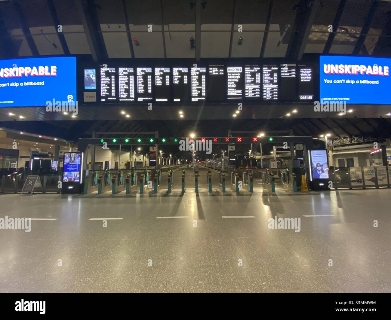 Glasgow Queen Street Station Concourse - Smartphone Captured Stock Image