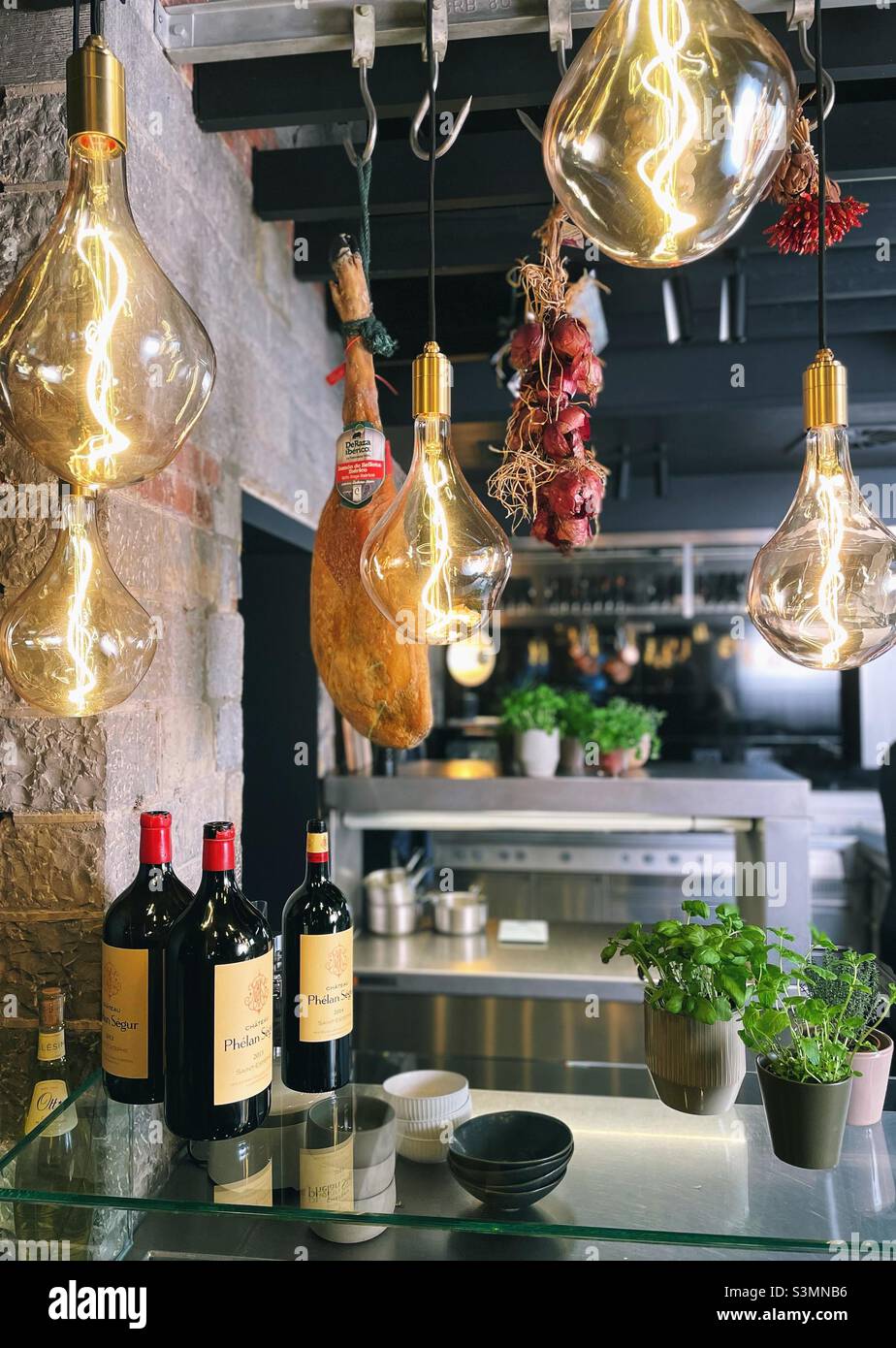 Kitchen of a restaurant - Smartphone Captured Stock Image