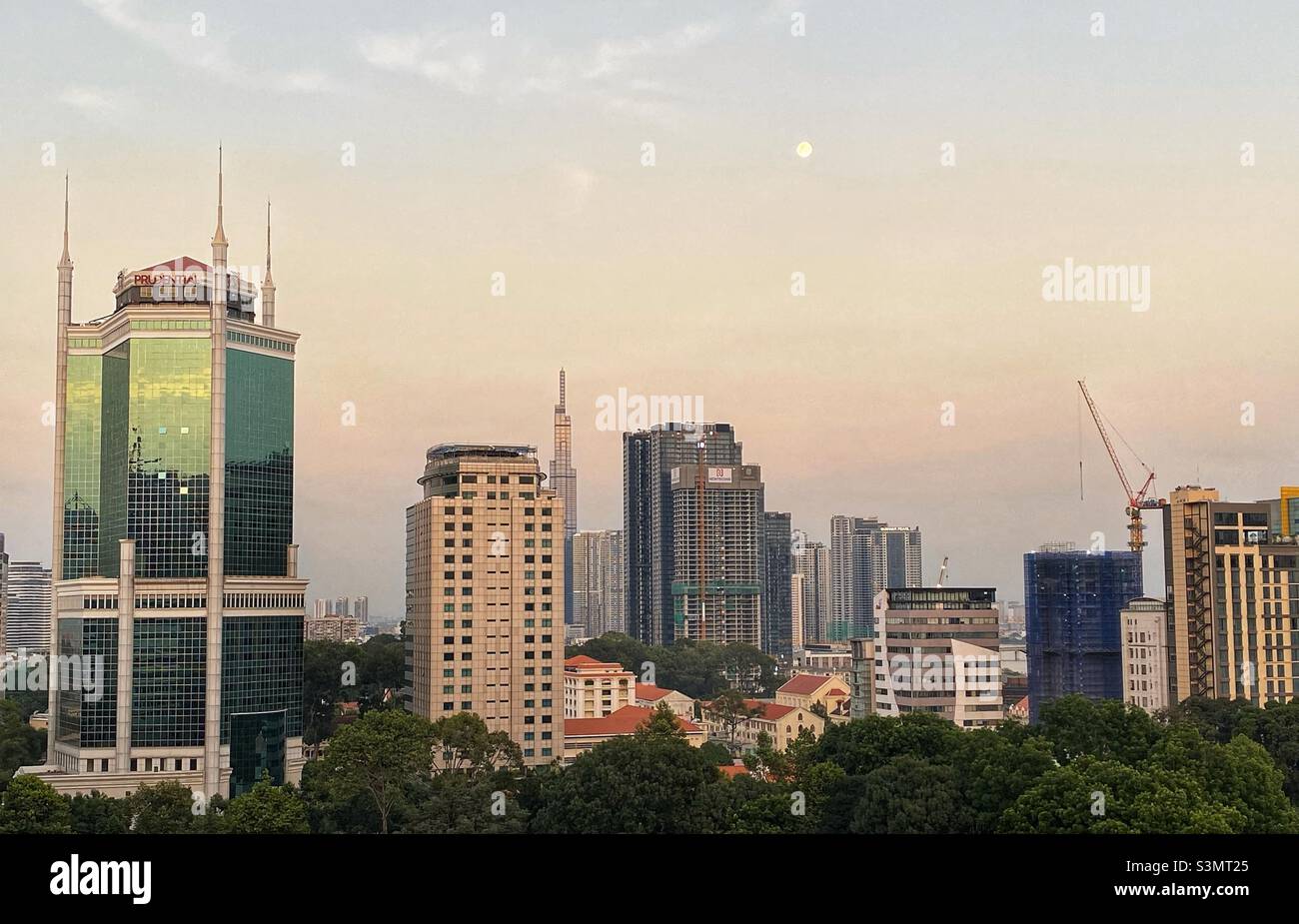 Ho Chi Minh City scape. Vietnam. - Smartphone Captured Stock Image