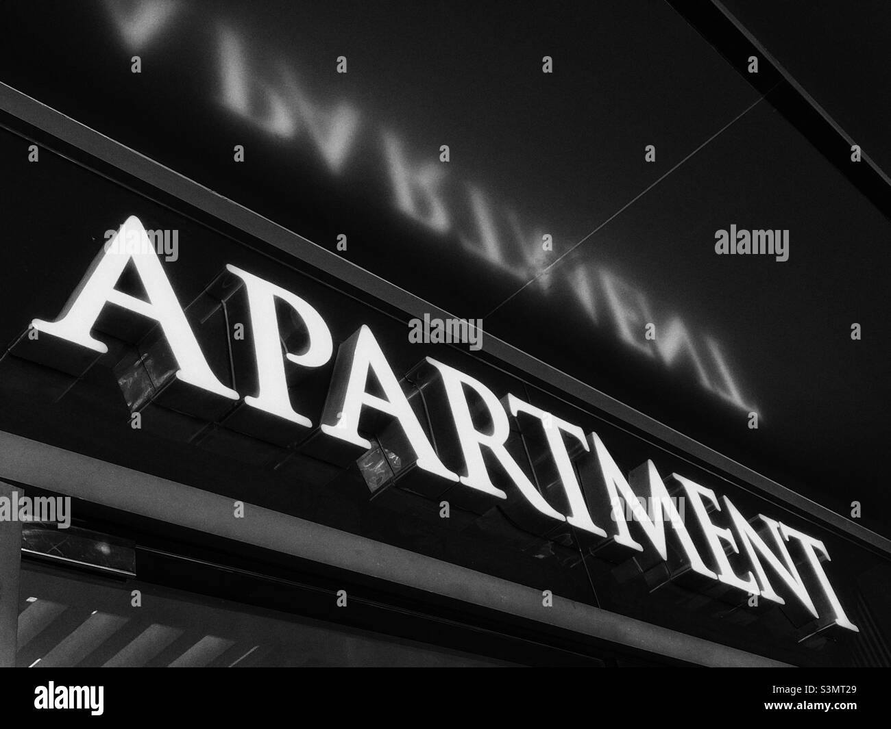 Apartment sign Stock Photo