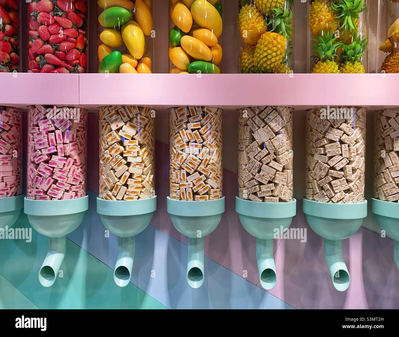 Display in a candy store - Smartphone Captured Stock Image