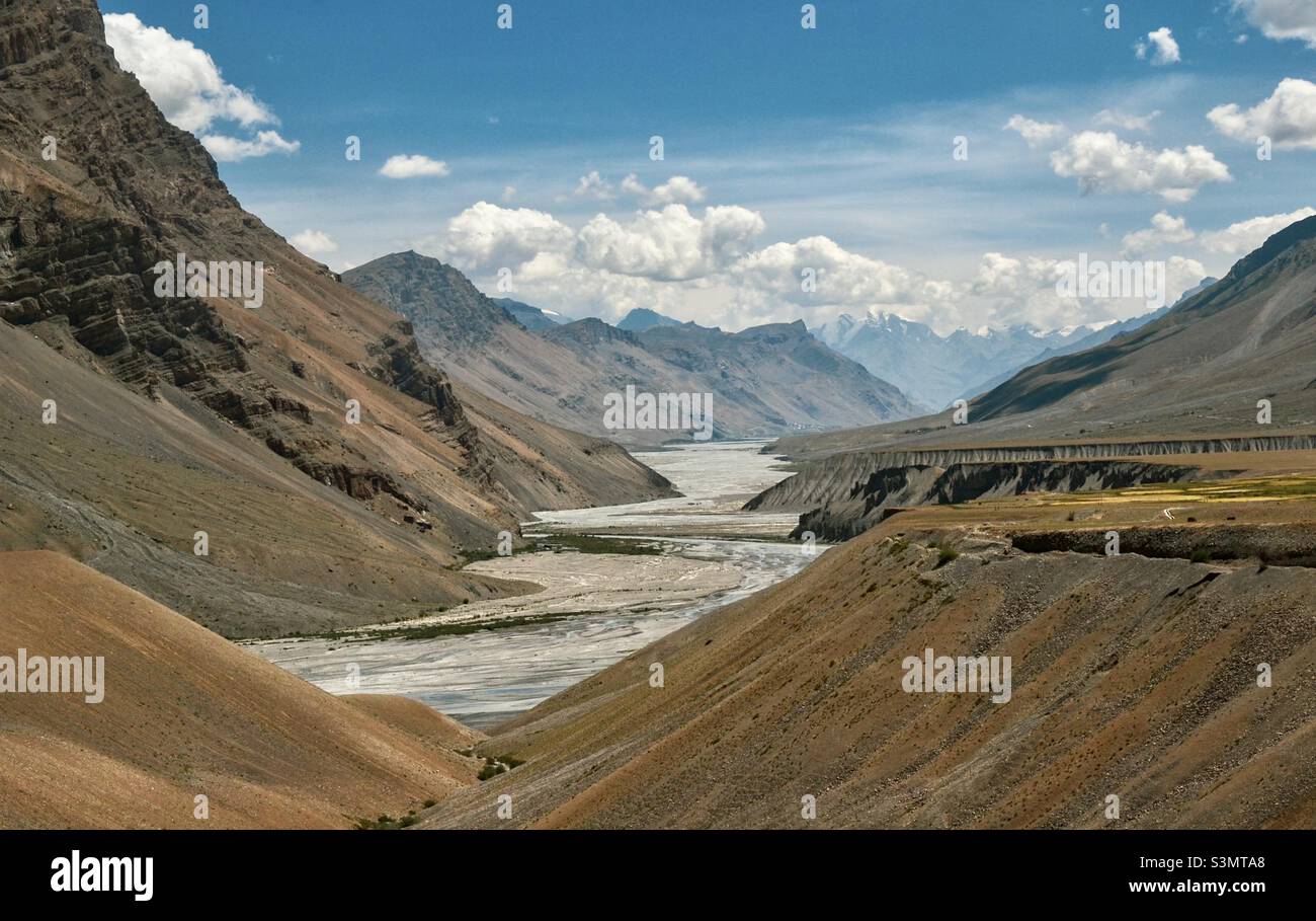 A trans Himalayan landscape in Ladakh, India - Smartphone Captured Stock Image