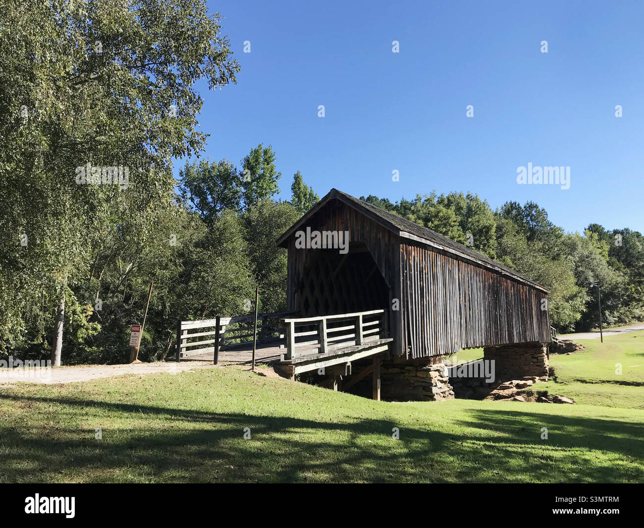 Historical Auchumpkee Creek Covered Bridge in Culloden which is