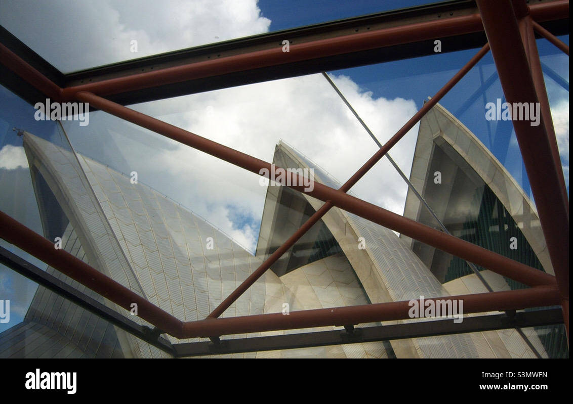 Sydney opera house sails from inside Stock Photo