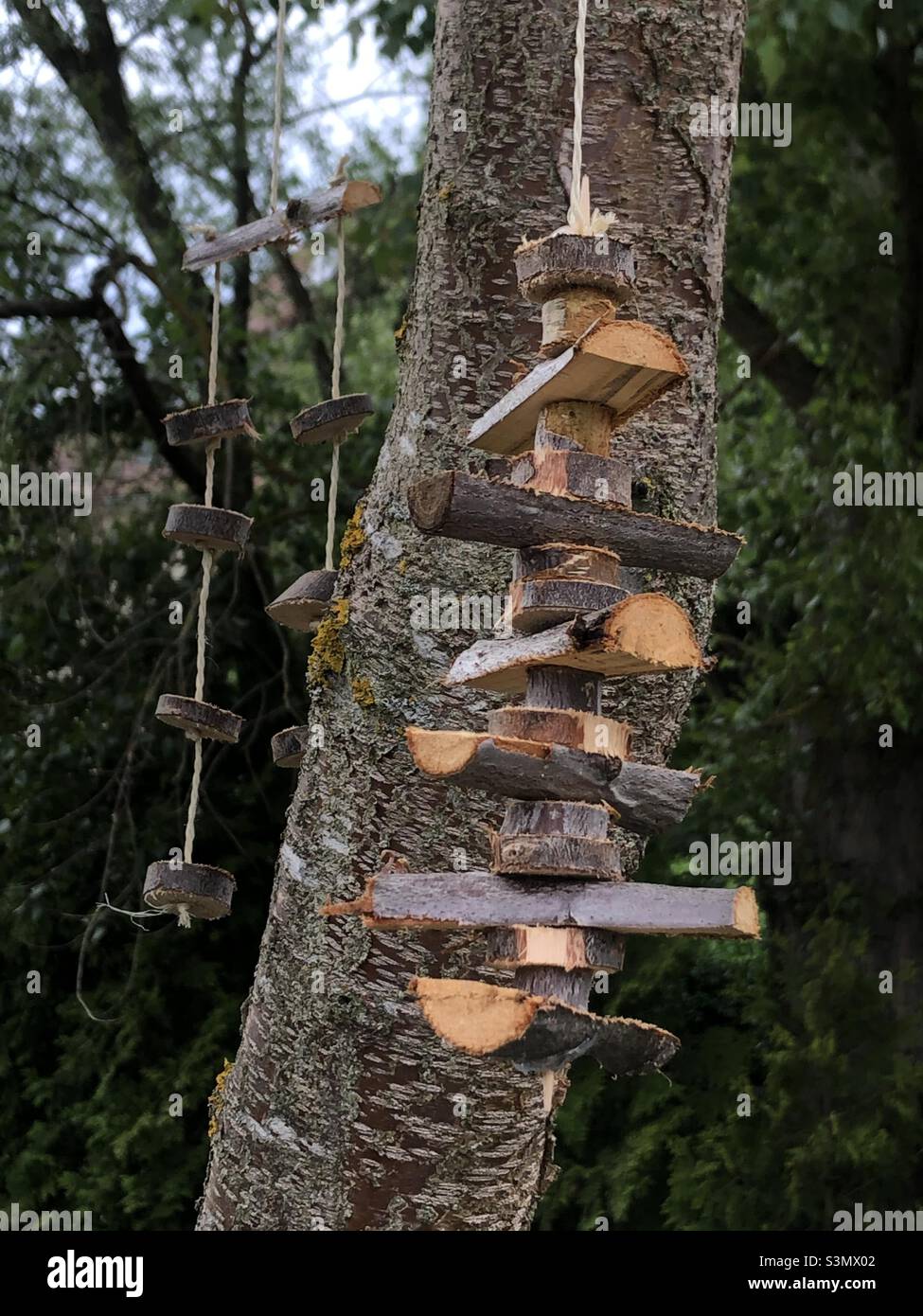 Wooden Wind Chime - DIY Stock Photo