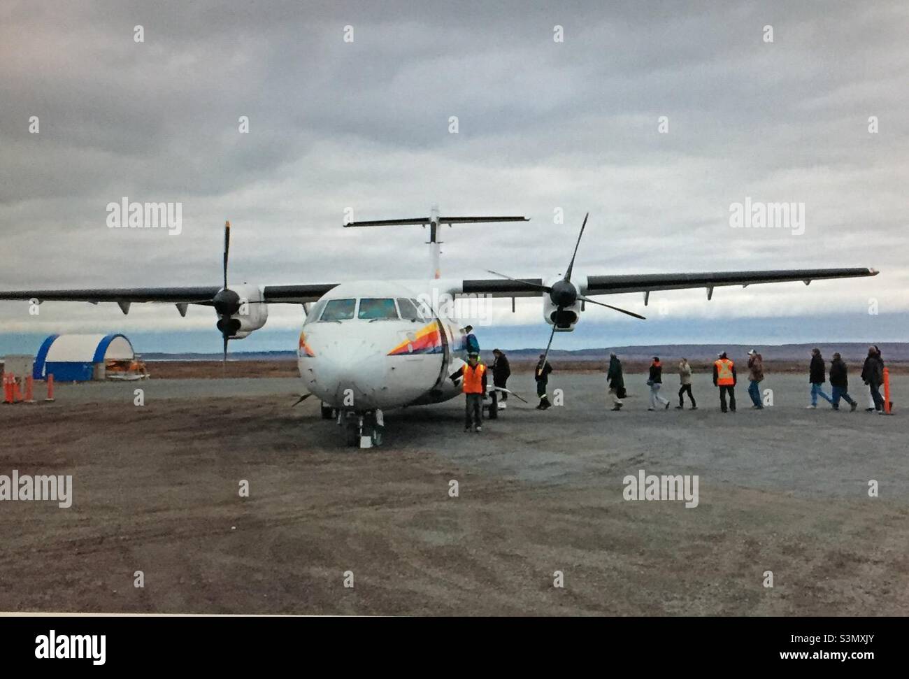 Village of Kugluktuk, Nunavut, Canada, Beaufort Sea, Canadian Arctic, airport, flight