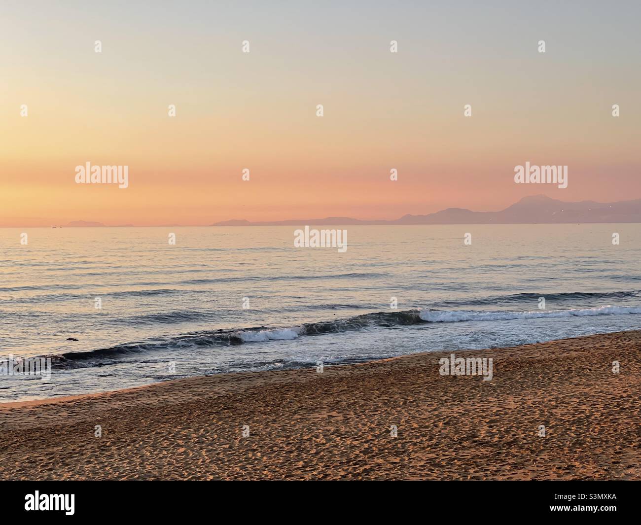 Cilento amazing sunset - Smartphone Captured Stock Image