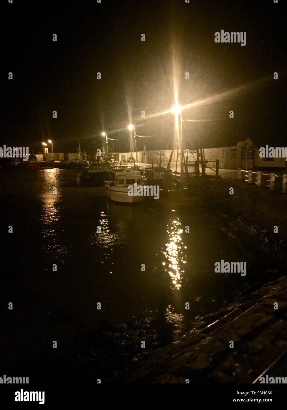 An evening in Skerries Harbour, Ireland. - Smartphone Captured Stock Image