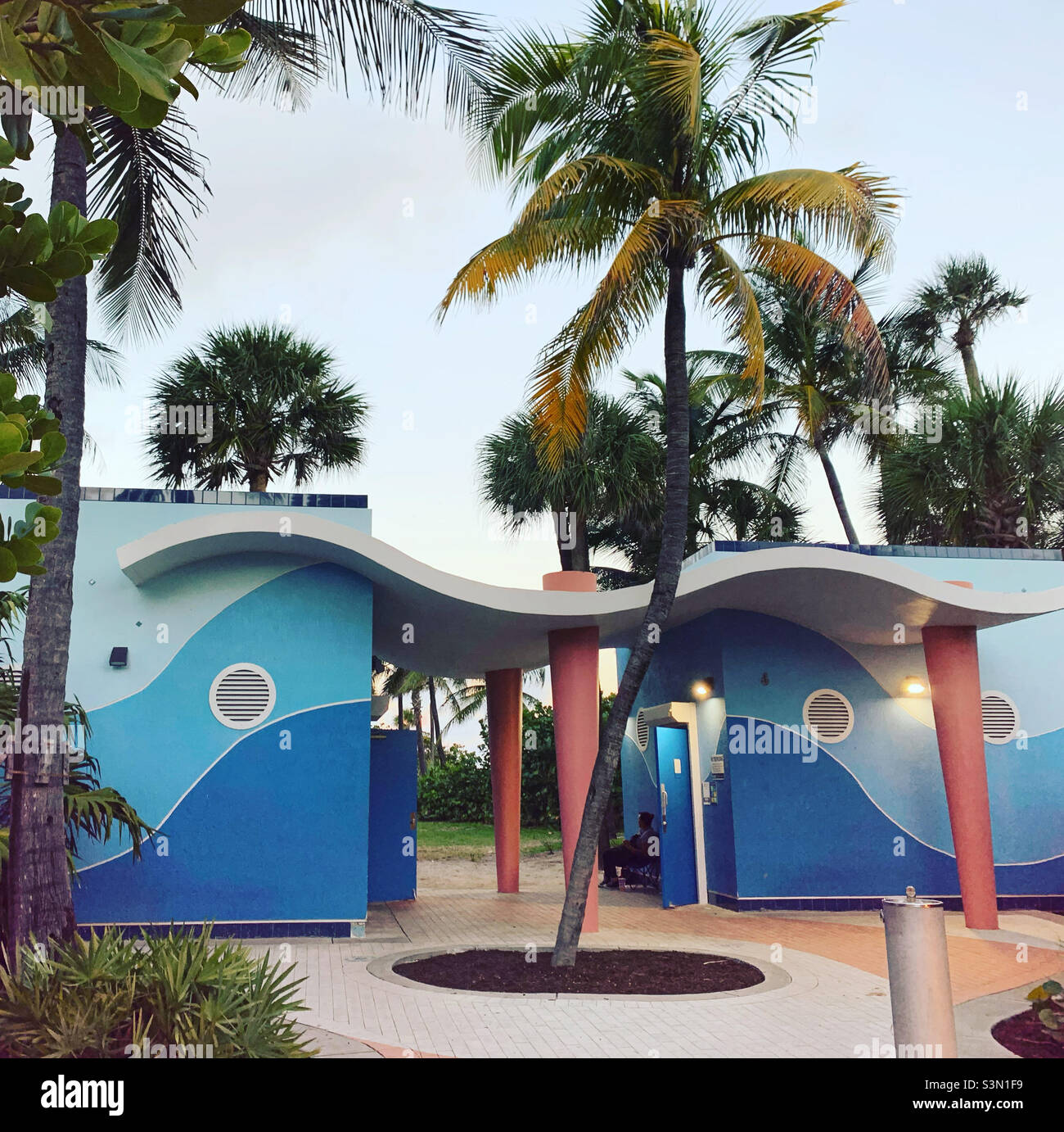 December, 2021, Public restrooms, Mid-beach, Miami Beach, Florida ...