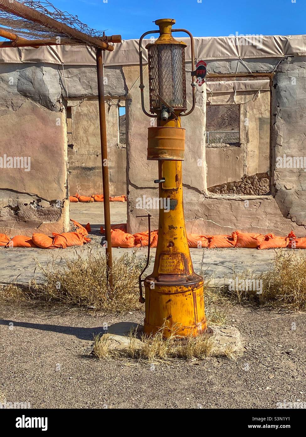 Old antique gas pump - Smartphone Captured Stock Image