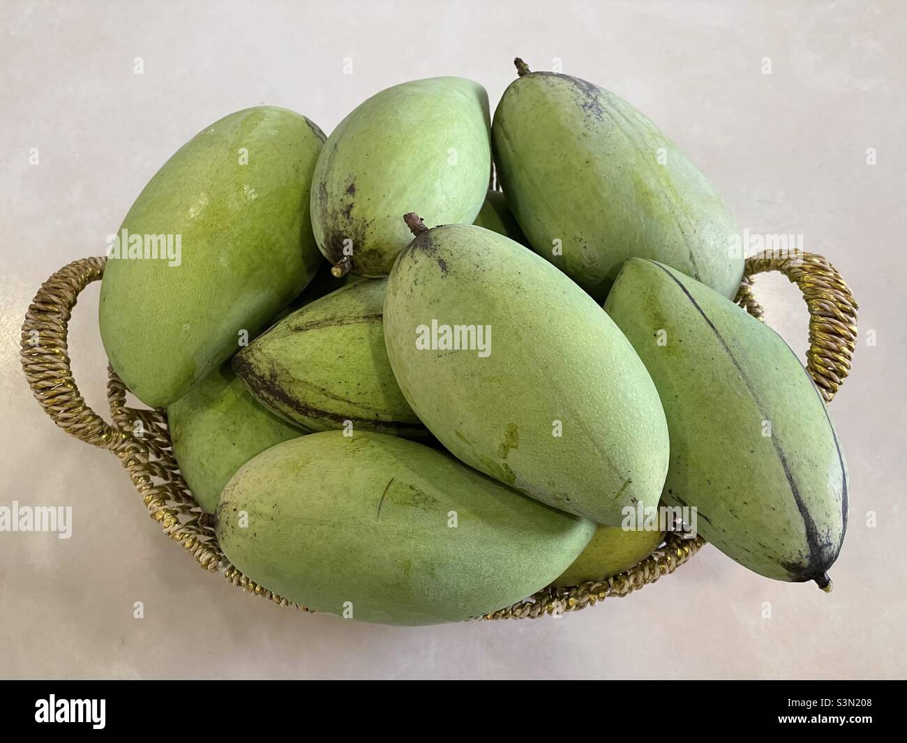 Home grown Waterlily mango in Malaysia. Stock Photo