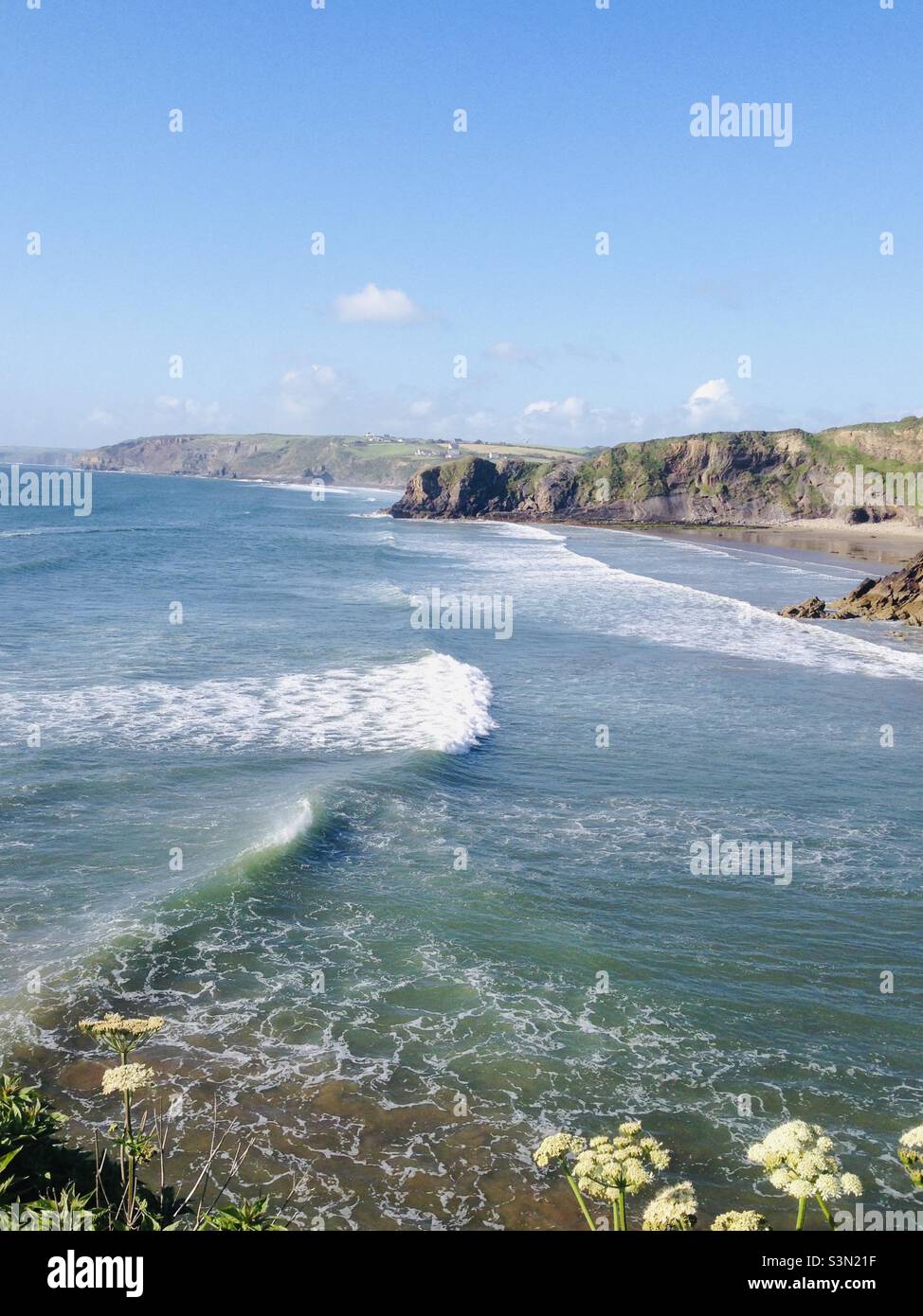 Beautiful costal view Wales UK Stock Photo