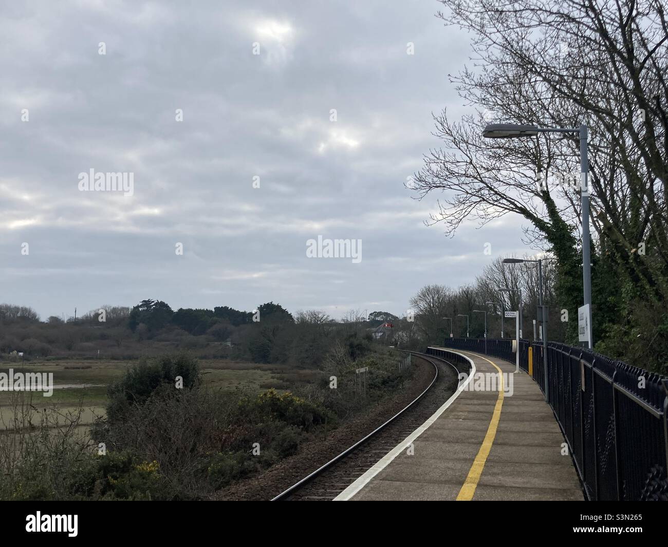 St Erth to St ives branch line in winter Stock Photo