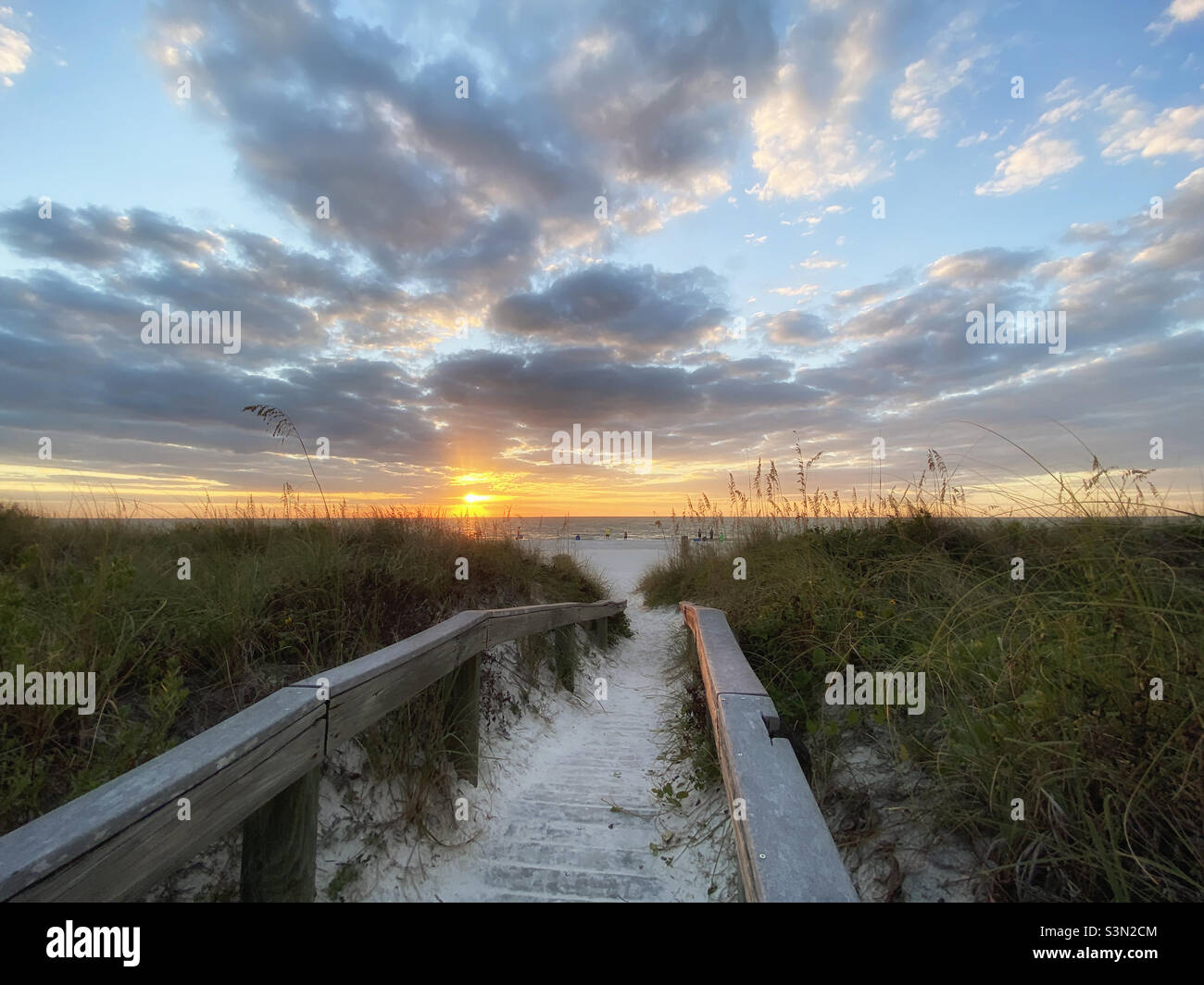 Sunset at Pass-a-Grille beach - Smartphone Captured Stock Image