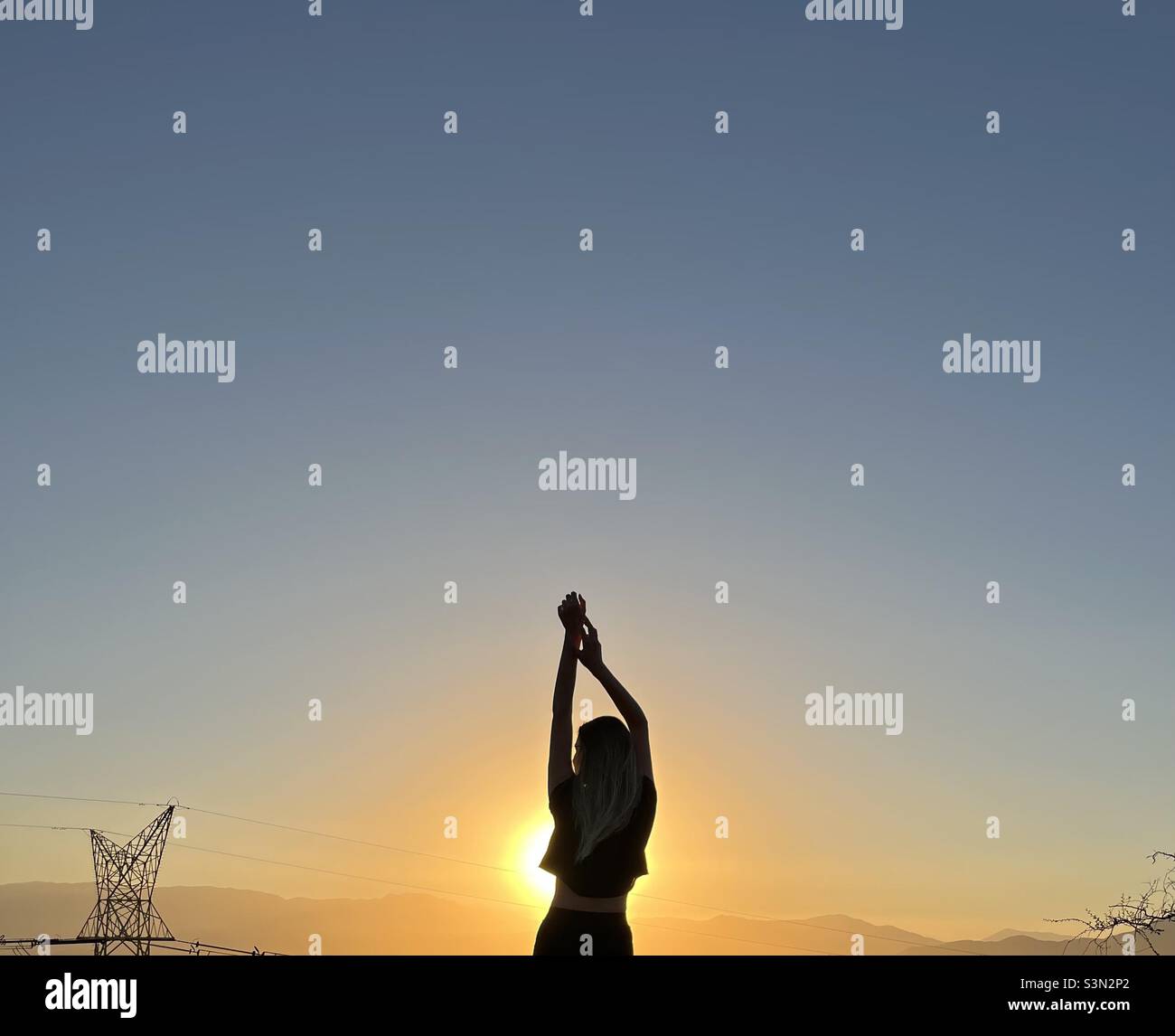 Woman’s silhouette - Smartphone Captured Stock Image