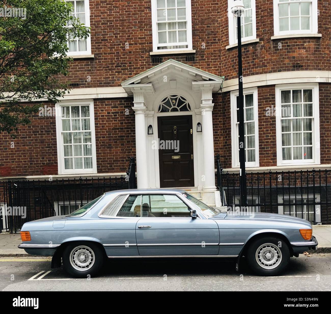 1970s Mercedes 450SLC - Kensington London U.K. Stock Photo