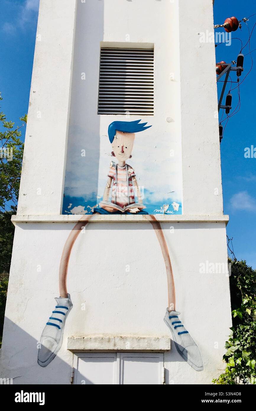 Streetart in Alte, Portugal Stock Photo