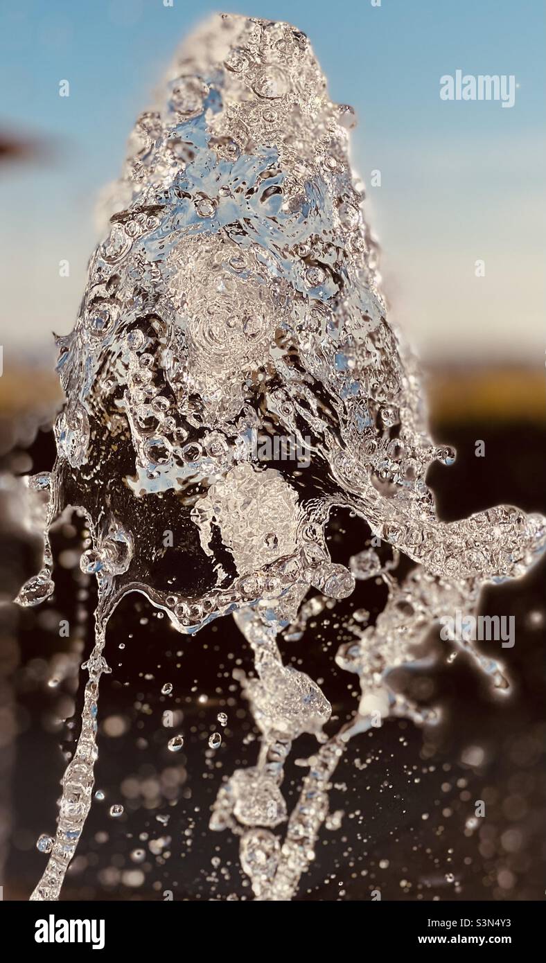 Fountain water splash Stock Photo Alamy