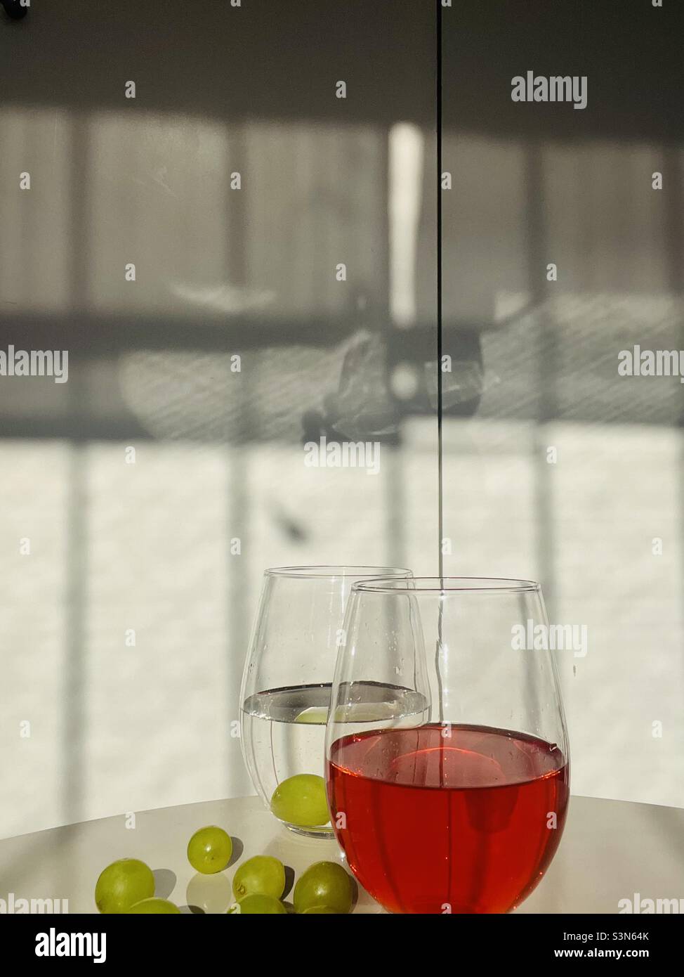 Grapes and glasses - Smartphone Captured Stock Image