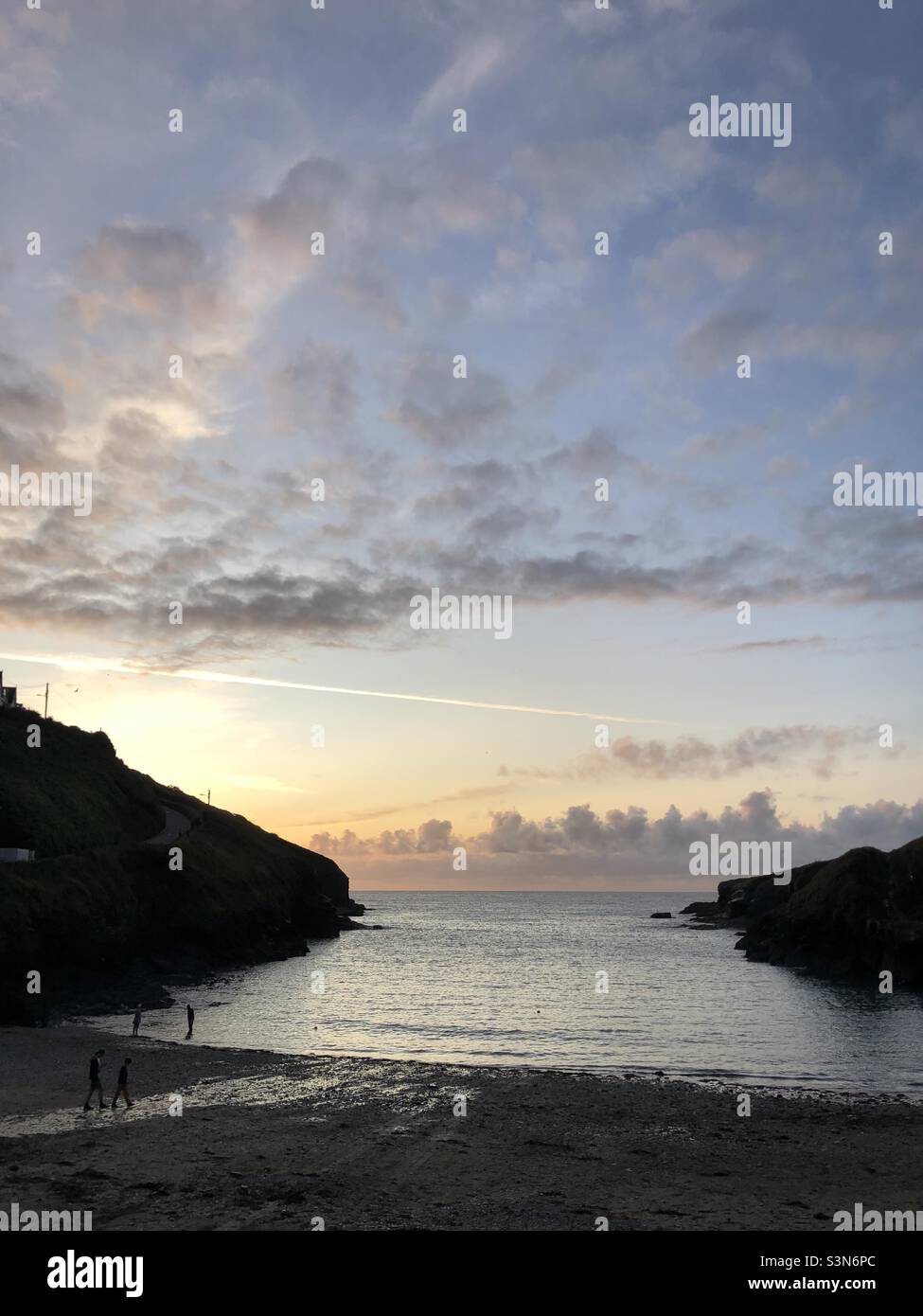 Port Gaverne Cornwall sunset summer UK - Smartphone Captured Stock Image
