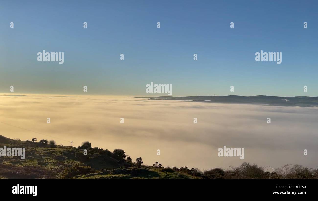 Cloud Inversion at Levens Estuary, Lake District Stock Photo - Alamy