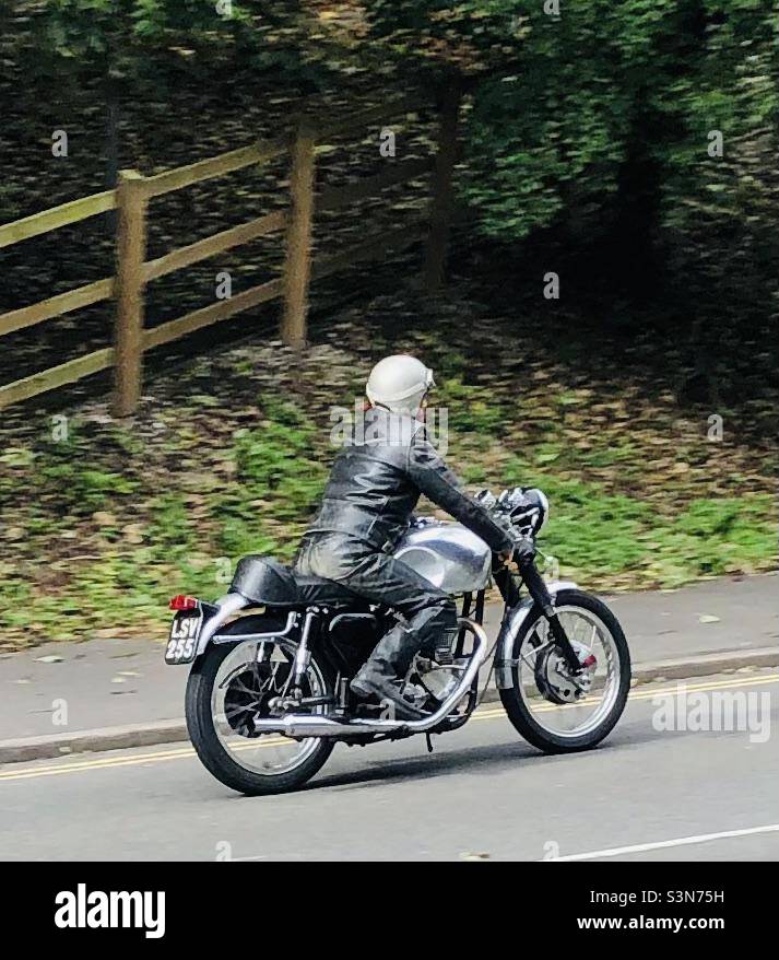 1959 BSA - Matlock Bath Derbyshire U.K. - Smartphone Captured Stock Image